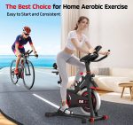 DMASUN Exercise Bike, Silent Magnetic Resistance Stationary Bike for Home with App Compatible, 330 LBS Capacity, Indoor Bike with Comfortable Seat Cushion, Digital Display - Image 6