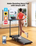 TOPUTURE Walking Pad with Incline, 2 in 1 Treadmills for Home & Office, Under Desk Treadmill, 2.5HP Portable Compact Treadmill with Remote Control, APP & LED Display, Installation-Free - Image 6