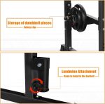 Squat Rack Pull Up Bar, Bongkim Power Rack Cage, Adjustable Squat Rack Stand for Home Gym Equipment, Squat Cage Weight Lifting with 660lb Capacity - Image 4