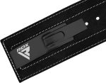RDX Powerlifting Belt for Weight Lifting - Approved By IPL and USPA Lever Buckle Gym Training Belt 10mm Thick 4 inches Lumbar Back Support - Great for Strongman, Bodybuilding, Deadlifts & Squat - Image 6