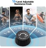 YPOO Rowing Machine for Home, 350 LB Capacity, 16-Level Silent Resistance, Magnetic Rowing Machines for Home Foldable, Full-Body Workout Compact Rowing Machine for Cardio & Strength with APP Support - Image 5