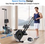 YPOO Rowing Machine for Home, 350 LB Capacity, 16-Level Silent Resistance, Magnetic Rowing Machines for Home Foldable, Full-Body Workout Compact Rowing Machine for Cardio & Strength with APP Support - Image 6