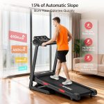 Treadmill with Incline for Home, WENOKER 15% Auto Incline Treadmill with Handrail 300 lbs Capacity, 3.0HP Quiet Walking Pad Tread mill with App, Portable Folding Tread mill with Heart Rate & Wide Belt - Image 5