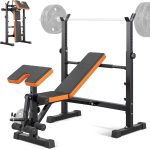 YOLEO 6 in 1 Weight Bench Set for Home Gym, Fast Folding & Adjustable Bench Press, Workout Bench with Rack/Leg Extension/Preacher Curl/Sit up - Image 6