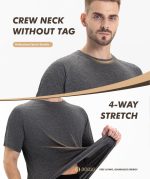 5 Pack Workout Mens Shirts - Quick Dry Causal Moisture Wicking Work Gym Athletic Short Sleeve for Basketball Running - Image 3