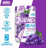 QUENCH EAA Aminos + Electrolytes - Complete Blend of 9 EAAs - 10g Total Amino Acids - Vitamins, Antioxidants, Electrolytes - ZERO Sugar, Carbs, Calories (Grape Blast) - Image 4