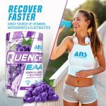 QUENCH EAA Aminos + Electrolytes - Complete Blend of 9 EAAs - 10g Total Amino Acids - Vitamins, Antioxidants, Electrolytes - ZERO Sugar, Carbs, Calories (Grape Blast) - Image 6