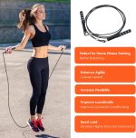 PACETAP Jump Rope, Adjustable Steel Wire Skipping Rope, Workout for Double Unders, Cross Fitness, Boxing, Exercise, Professional Speed Rope with Swivel Ball Bearing for Men & Women - Image 4