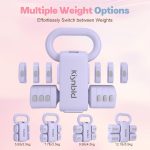 Adjustable Dumbbell Set of 2, 4 in 1 Free Weights Dumbbells Set for Women with Fast Adjustment, Each 2lb 3lb 4lb 5lb Hand Weights Set for Home Gym & Outdoor Exercise Training - Image 3