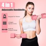 Adjustable Dumbbell Set of 2, Sportneer 4 in 1 Free Weights Dumbbells for Women Man, Each 2lb 3lb 4lb 5lb Fast Adjust Weights with TPU Soft Rubber Handle for Home Gym Exercise Training - Image 4