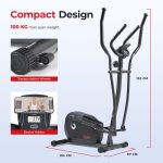 Sunny Health & Fitness Upright Elliptical Indoor Full-Body Exerciser, Home Cross-Training Arm/Leg Cardio Workout Machine, Optional Free SunnyFit App Connection, Long Stride Length, Adjustable Seating - Image 5