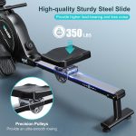 Rowing Machine,Wenoker Magnetic Rower Machine for Home,350 LB Weight Capacity, Smooth Whisper Quiet with LCD Monitor Tablet Holder & Comfortable Seat Cushion, Compact and Saves Space - Image 4