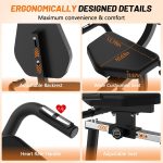 Recumbent Exercise Bike for Home 16 Levels Magnetic Resistance Stationary Bikes for Adults Seniors with Smart APP, LCD Monitor, Heart Rate Handle, Adjustable Seat & Backrest, 400lbs Weight Capacity - Image 7