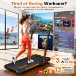 Walking Pad Treadmill with Speaker, 4-in-1 6.2MPH Treadmill for Home with App Compatible, 10% Incline, LED Display, 2.75HP Brushless Motor, 350 LB Weight Capacity, 12 HIIT Programs - Image 4