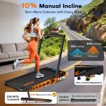Walking Pad Treadmill with Speaker, 4-in-1 6.2MPH Treadmill for Home with App Compatible, 10% Incline, LED Display, 2.75HP Brushless Motor, 350 LB Weight Capacity, 12 HIIT Programs - Image 5