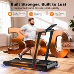 Walking Pad Treadmill with Speaker, 4-in-1 6.2MPH Treadmill for Home with App Compatible, 10% Incline, LED Display, 2.75HP Brushless Motor, 350 LB Weight Capacity, 12 HIIT Programs - Image 6
