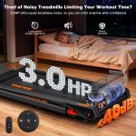 Walking Pad Treadmill with Speaker, 4-in-1 6.2MPH Treadmill for Home with App Compatible, 10% Incline, LED Display, 2.75HP Brushless Motor, 350 LB Weight Capacity, 12 HIIT Programs - Image 7