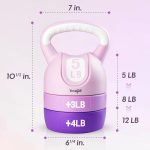 Yes4All Adjustable Kettlebell Weights Set for Women Strength Training, Kettlebells Workout Equipment for Home Gym - Image 3