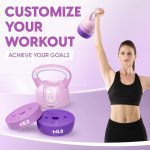 Yes4All Adjustable Kettlebell Weights Set for Women Strength Training, Kettlebells Workout Equipment for Home Gym - Image 7