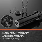 56" Olympic Barbell Bar, 2" Standard Straight Barbell Bars for Weight Lifting for Bench Press/Squats/Hip Thrusts/Lunges/Biceps Home Gym- 2 Spring Collars(500lb Weight Capacity) - Image 4