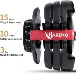 15 in 1 Adjustable Dumbbell 52.5lb with Fast Automatic Adjustable and Weight Plate for Body Workout Home Gym 52.5LB/24KG - Image 4