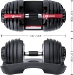 15 in 1 Adjustable Dumbbell 52.5lb with Fast Automatic Adjustable and Weight Plate for Body Workout Home Gym 52.5LB/24KG - Image 5