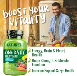 NATURELO Mens Multivitamins - One Daily Multivitamin for Men with Vitamins, Minerals & Organic Whole Foods, Boost Energy & Health, Non-GMO, 120 Vegetarian Capsules - Image 6