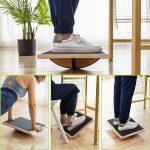 StrongTek Professional Wooden Balance Board, Rocker Board, Wood Standing Desk Accessory, Balancing Board for Under Desk, Anti Slip Roller, Core Strength, Stability, Office Wobble Boards - Image 5