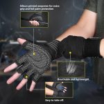 ihuan Ventilated Weight Lifting Gym Workout Gloves with Wrist Wrap Support for Men & Women, Full Palm Protection, for Weightlifting, Training, Fitness, Hanging - Image 5