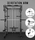 Eonfit E3 Smith Machine for Home Gym Equipment, Multi-Function Power Cage Squat Rack with Cable Crossover LAT Pulldown Pulley System All in One - Image 4