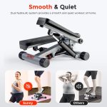 Sunny Health & Fitness Mini Stepper for Exercise at Home, Stair Stepper Workout Machine with Resistance Bands, Full Body Cardio Equipment, Optional Smart Stepper with SunnyFit App Connection - Image 4
