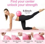 Home Pilates Ring and Ball Set for Women with 5 Resistance Bands Magic Circle Workout Essentials Starter Kit for Beginners, Shape Your Body with 15 Min Daily Routine - Image 6