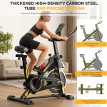 SogesPower Exercise Bike Indoor Cycling Bike Stationary Cycle Bike Fitness Bike for Home Gym Silent Belt Drive with Phone Ipad Mount &Comfortable Seat Cushion - Image 5