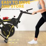 SogesPower Exercise Bike Indoor Cycling Bike Stationary Cycle Bike Fitness Bike for Home Gym Silent Belt Drive with Phone Ipad Mount &Comfortable Seat Cushion - Image 7