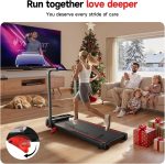 RHYTHM FUN Incline Foldable Treadmill, Walking Pad Treadmill with Incline, 300 lbs Portable Treadmills with Handles for Home Office Use, Under Desk Compact Walking Pad - Image 6