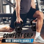 Yes4All 5-50 lbs Cast Iron Kettlebell for Dumbbell Weights Exercises, Gym, Full Body Home Workout Equipment, Push up, Grip and Strength Training - Image 4