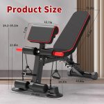 Adjustable Weight Bench,Utility Workout Bench Load 500LBS Foldable Incline Decline Benches for Home Gym Beginners and Enthusiasts muscle Building Fitness - Image 6