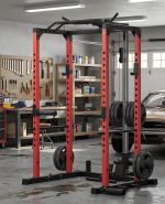 All in One Power Cage Squat Rack with LAT Pulldown & Cable Pulley System, 1200LBS Home Gym Power Rack with Dip Bars, Pull Up Bar, Weight Rack for Bench Press & Strength Training - Image 7