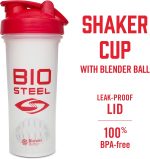 BioSteel Premium Shaker Bottle 28oz, Leak-Proof Protein Shaker Cup with Mixing Ball, BPA Free, Dishwasher Safe - Image 3
