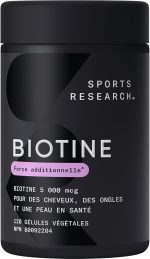 Sports Research® Extra Strength Vegan Biotin 5,000mcg with Organic Coconut Oil - Helps to Maintain Healthy Hair, Nails and Skin - Great for Women & Men - 120 Veggie Softgels - Image 3