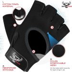 BEAST RAGE Workout Gloves for Men and Women, Fingerless Weight Lifting Glove with Palm Protection Padding, Breathable and Lightweight Gym Gloves for Weightlifting, Cycling Pull Up - Image 3