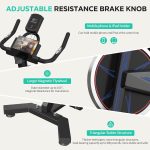 SogesPower Exercise Bike Indoor Cycling Bike Resistance Stationary Cycle Bike Fitness Bike Silent Belt Drive for Home Gym Workout with Phone Ipad&Mount Comfortable Seat Cushion&LCD Monitor - Image 8