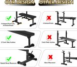 Bench Press, CANPA Olympic Weight Bench with Squat Rack Workout Bench Adjustable Barbell Rack Stand Strength Training Home Gym Multi-Function - Image 4