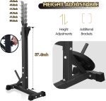 Bench Press, CANPA Olympic Weight Bench with Squat Rack Workout Bench Adjustable Barbell Rack Stand Strength Training Home Gym Multi-Function - Image 6