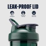 BlenderBottle Shaker Bottle Pro Series Perfect for Protein Shakes and Pre Workout, 24-Ounce, Full-Color Green - Image 3