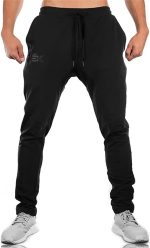 BROKIG Mens Jogger Sport Pants, Casual Gym Workout Sweatpants with Double Pockets - Image 3