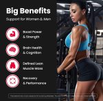 Creatine Monohydrate Gummies 5000mg | Chewable Gummies for Men & Women | Sugar-Free Chewable Creatine Gummy Supplement for Muscle Recovery, Performance & Strength | 120 Gummies | 1250 mg Per Gummy - Image 3