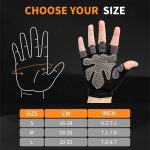 Weight Lifting Gloves, Full Palm Protection, Breathable Polyester Gym Gloves for Men Women, Black, Solid Pattern, Perfect for Weightlifting, Cycling, Rowing, Fitness Training - Image 4