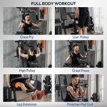 Soozier Home Gym Equipment Weight Training Machine, Multifunction Workout Machine with 143lbs Weight Stack for Full Body Workout and Strength Training - Image 4