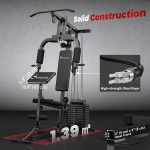 Soozier Home Gym Equipment Weight Training Machine, Multifunction Workout Machine with 143lbs Weight Stack for Full Body Workout and Strength Training - Image 6